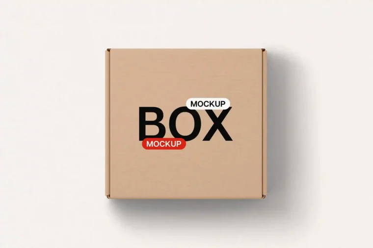 Free Package Box Mockup PSD