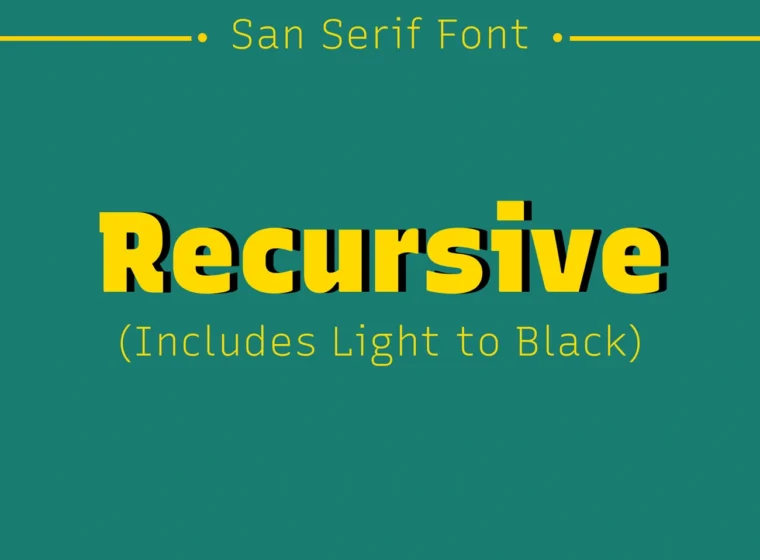 Recursive san serif font