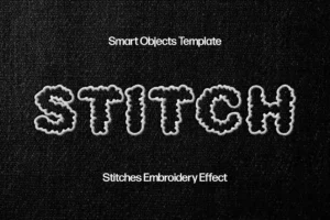 Free Stitches Fabric Text Effect