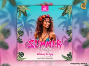Free Summer Party Vibrant Flyer