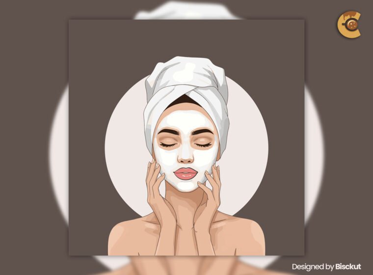 Free Beauty Spa Face Mask Vector Illustration
