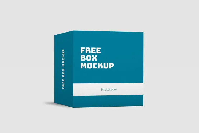 Free square box mockup PSD