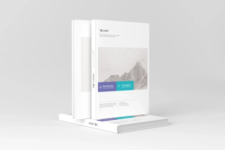 Free A5 Hardcover Book Mockup PSD Download - Image 2