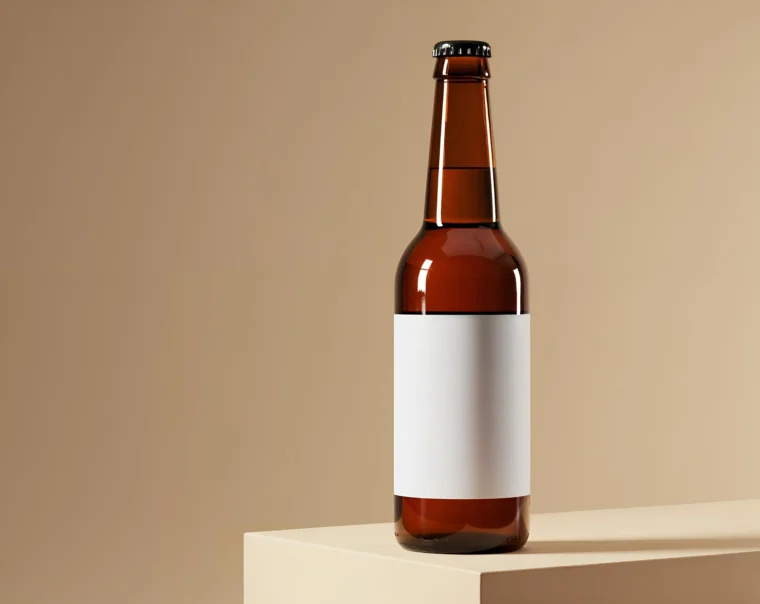 Free Beer Label Mockup – Realistic Bottle PSD - Image 2