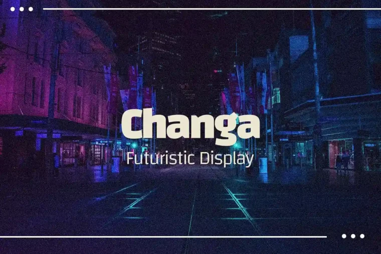 Changa Font – futuristic sans serif typeface with Arabic, Latin, and multilingual support, ideal for UI, branding, and modern design.