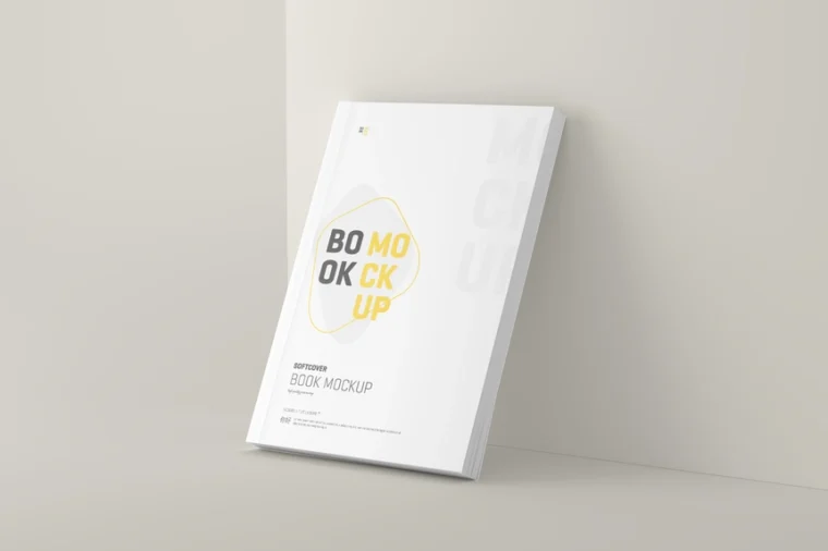 Clean Softcover Book Mockup PSD