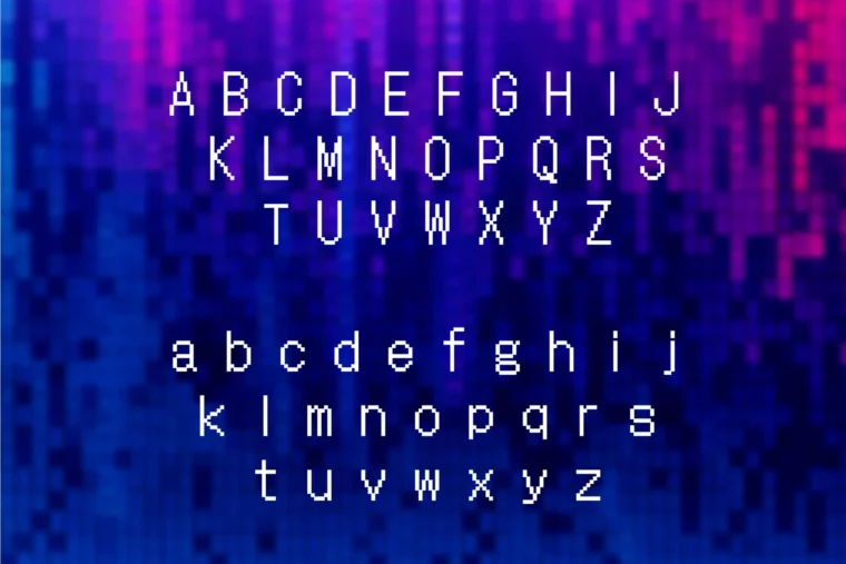 Dot Gothic 16 Pixel Font preview with retro screen style