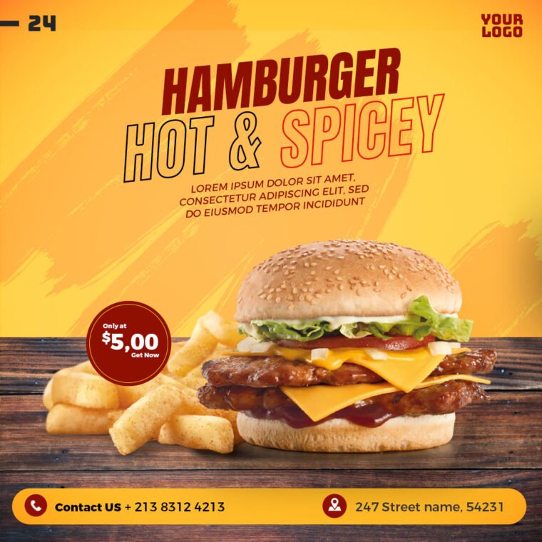 Free Food Promotion Poster Template (PSD Download)