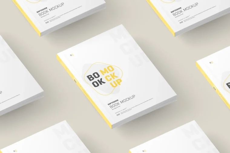 Clean Softcover Book Mockup PSD