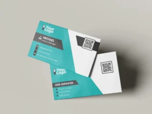 Corporate visiting card template in PSD format with editable layout and customizable colors.
