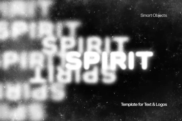 Editable blurred text in Photoshop with dreamy aesthetics