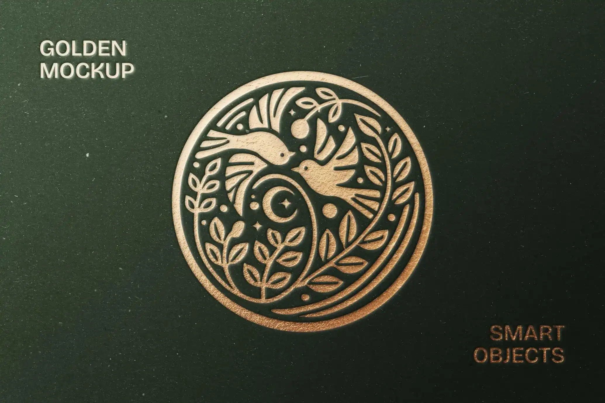 Free Golden Logo Mockup PSD for Luxury Branding | Bisckut Free Golden Logo Mockup PSD for Luxury Branding