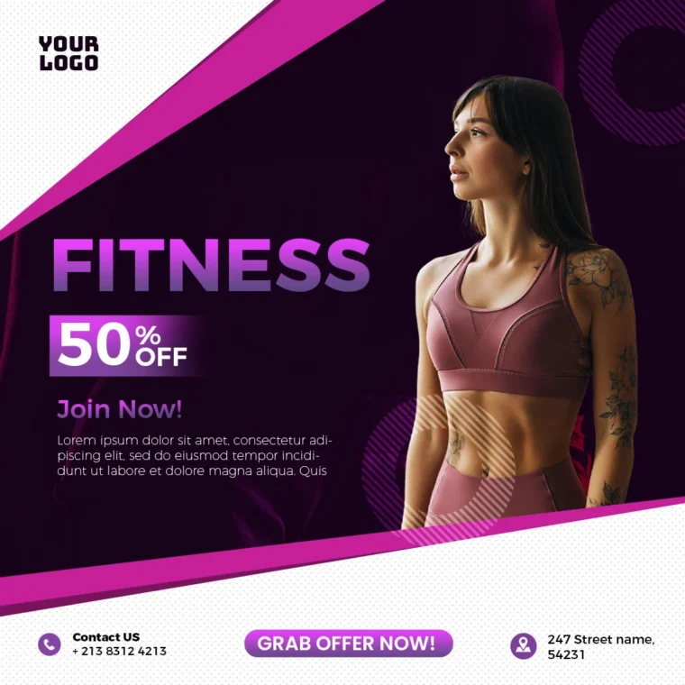 Free Gym Flyer Template PSD - Image 2
