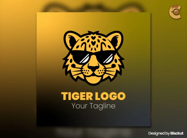 Mascot Tiger Logo Template – Swag Lion Vector in AI and EPS Format, Free for Personal and Commercial Use