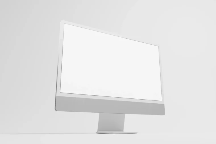 High-resolution iMac screen mockup for web design