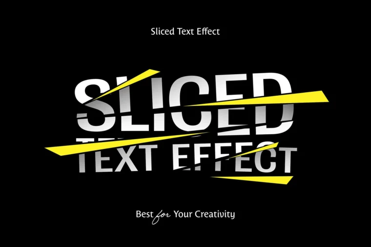 Cut typography effect PSD for dramatic and cinematic poster designs