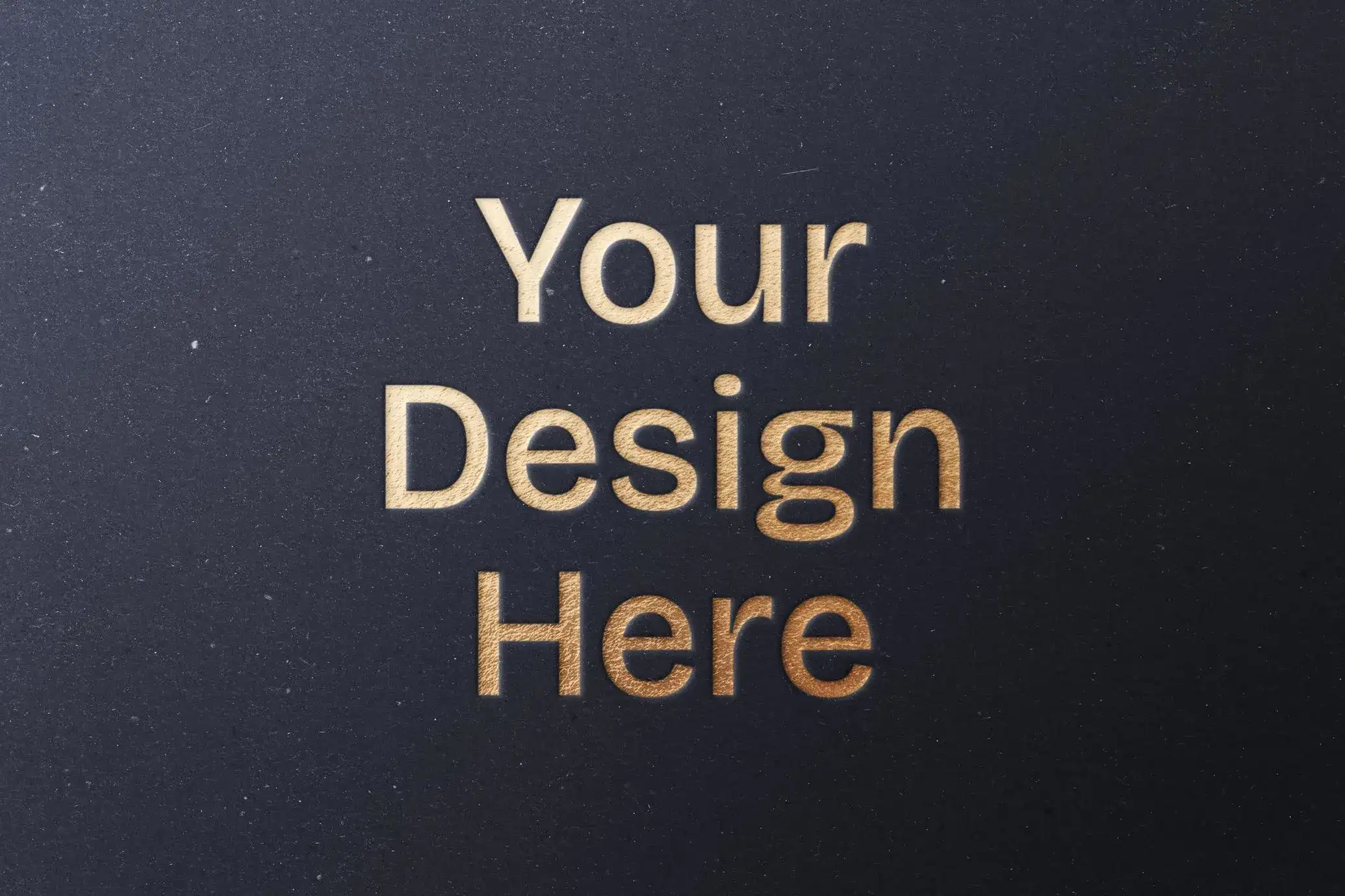 Free Golden Logo Mockup PSD for Luxury Branding | Bisckut Realistic golden foil embossed logo mockup with luxury texture