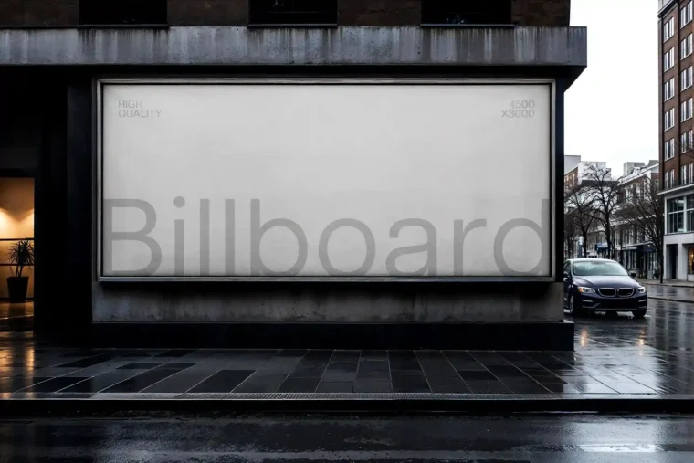 Modern Billboard Mockup PSD