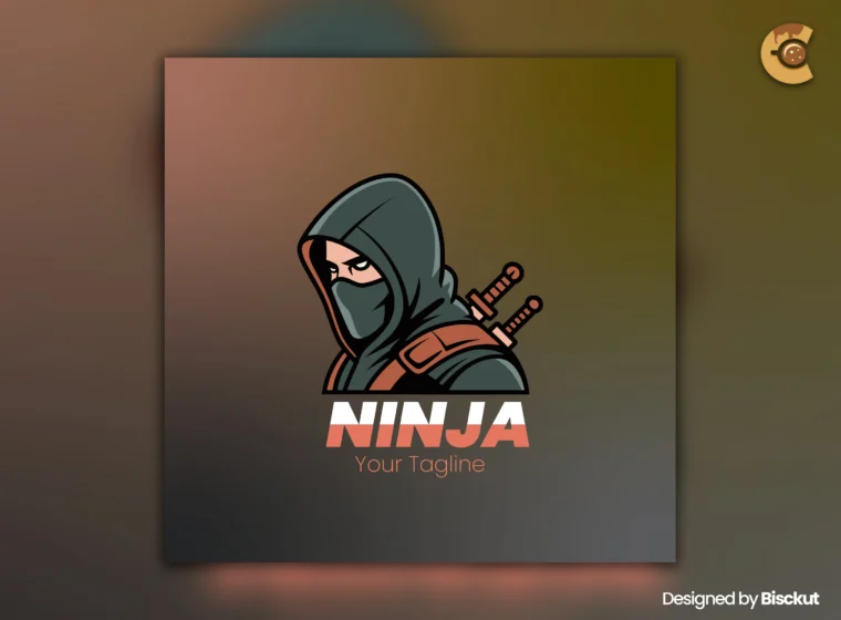 Ninja logo vector for esports and gaming branding
