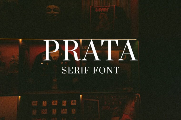 Prata Serif Font – luxury Didone typeface with classic elegance, perfect for business and high-end designs.