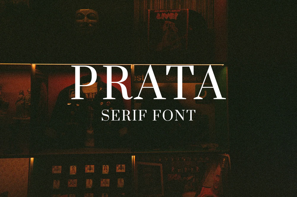 Prata Serif Font – Classic & Luxury Typeface for Business | Bisckut Prata Serif Font – luxury Didone typeface with classic elegance, perfect for business and high-end designs.
