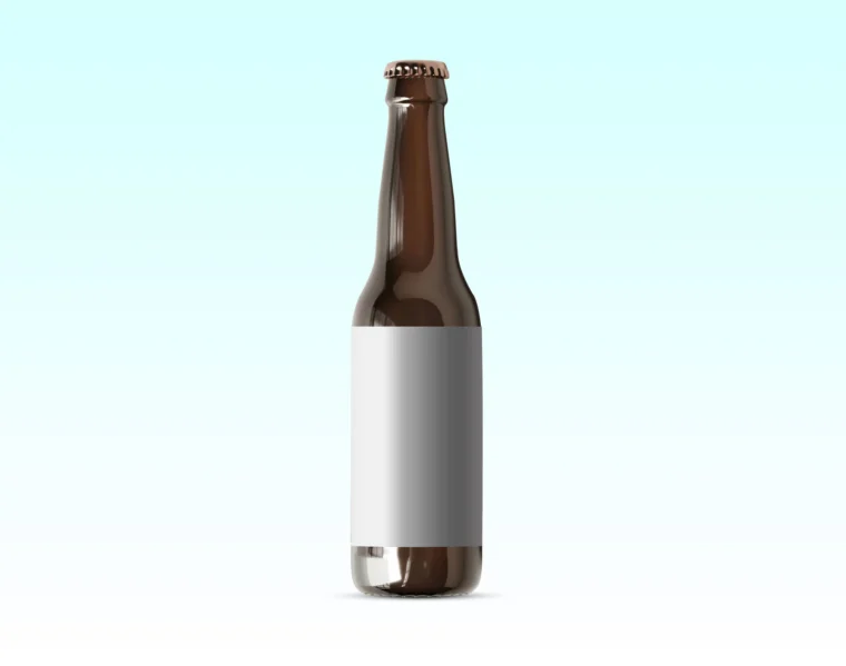 Photorealistic Beer Bottle label Mockup – Free PSD
