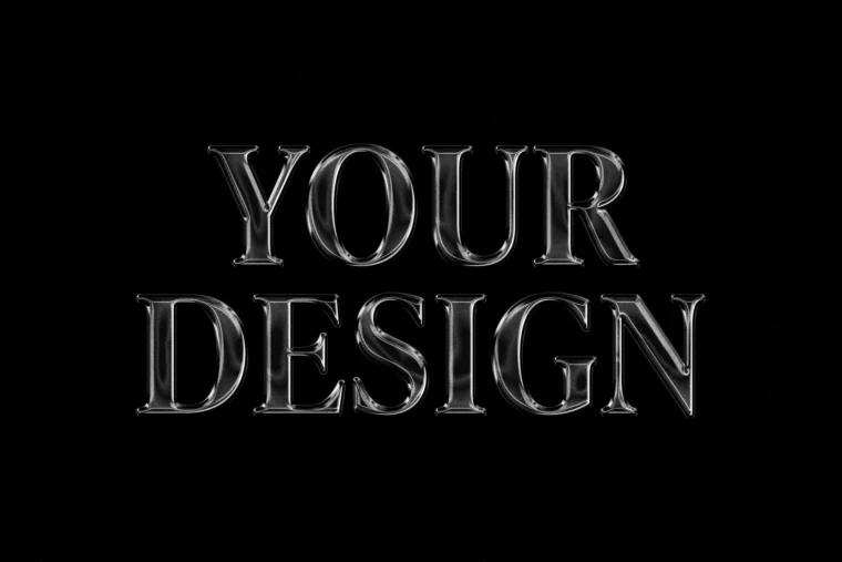 Glass logo text effect
