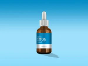 Free PSD Serum oil Bottle Mockup – Photo-Realistic, Editable, and Commercial Use Ready