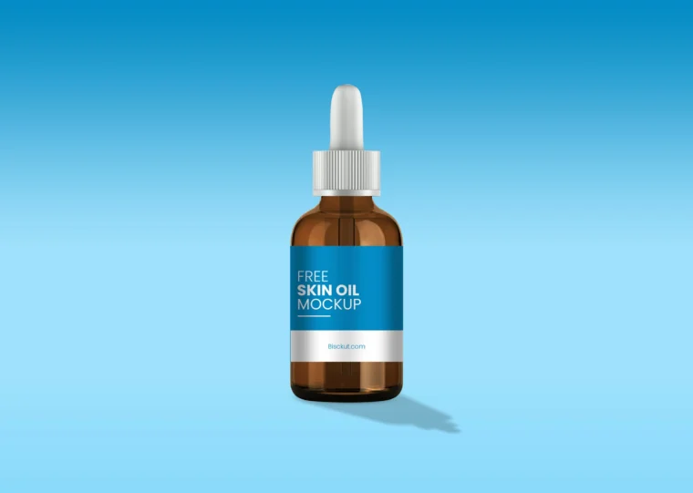 Free PSD Serum oil Bottle Mockup – Photo-Realistic, Editable, and Commercial Use Ready