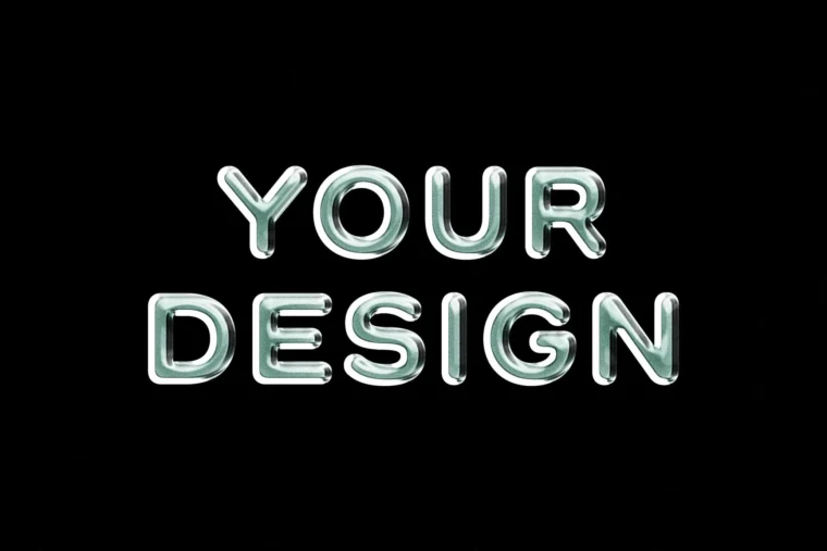Free Vivid Chrome Text Effect PSD